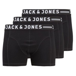 Pánské velké boxerky 3 ks Jack & Jones 12147591 černé