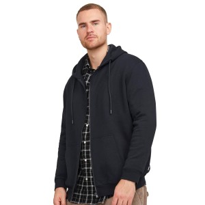 Pánská velká mikina na zip Jack & Jones 12250596 černá