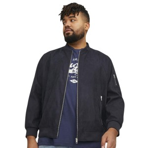 Jack & Jones velká pánská semišová bunda bomber 12243516 černá