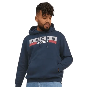 Pánská velká klokaní mikina přes hlavu s kapucí Jack & Jones 12163777 tmavě modrá