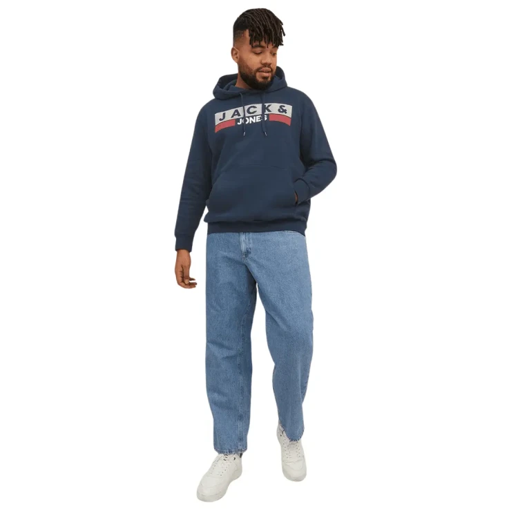 bluza duze rozmiary granatowa kaptur