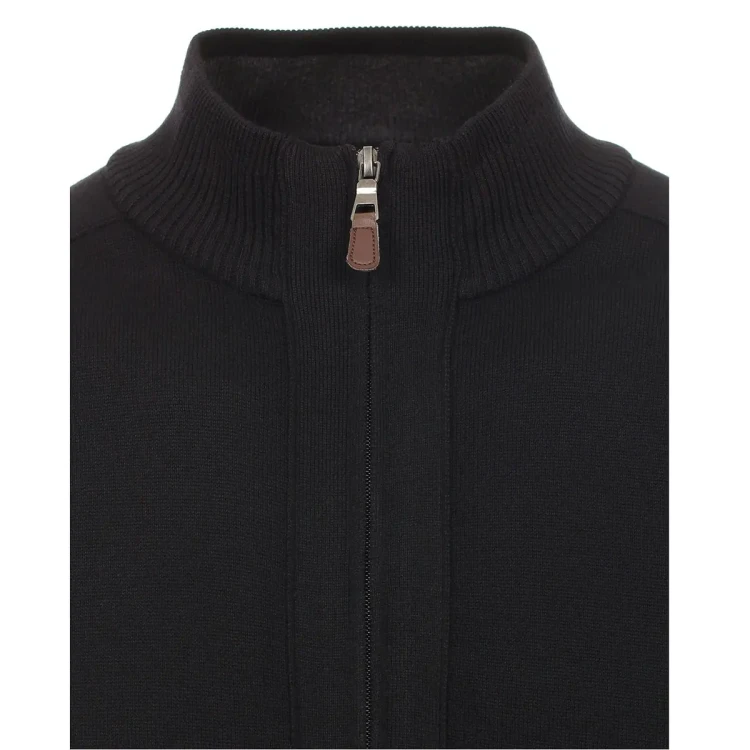 6xl czarny duzy rozpinany sweter
