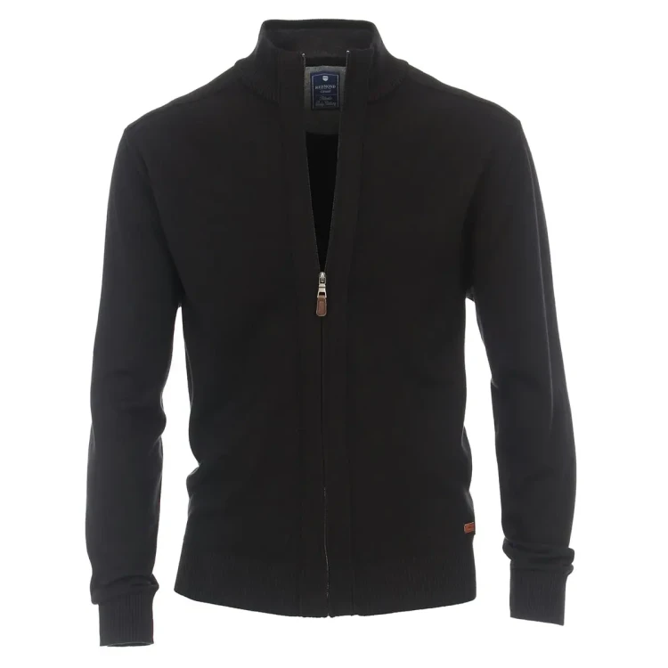 sweter zapinany na zamek czarny 5xl