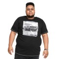 koszulka nadruk samochodu czarna 7xl