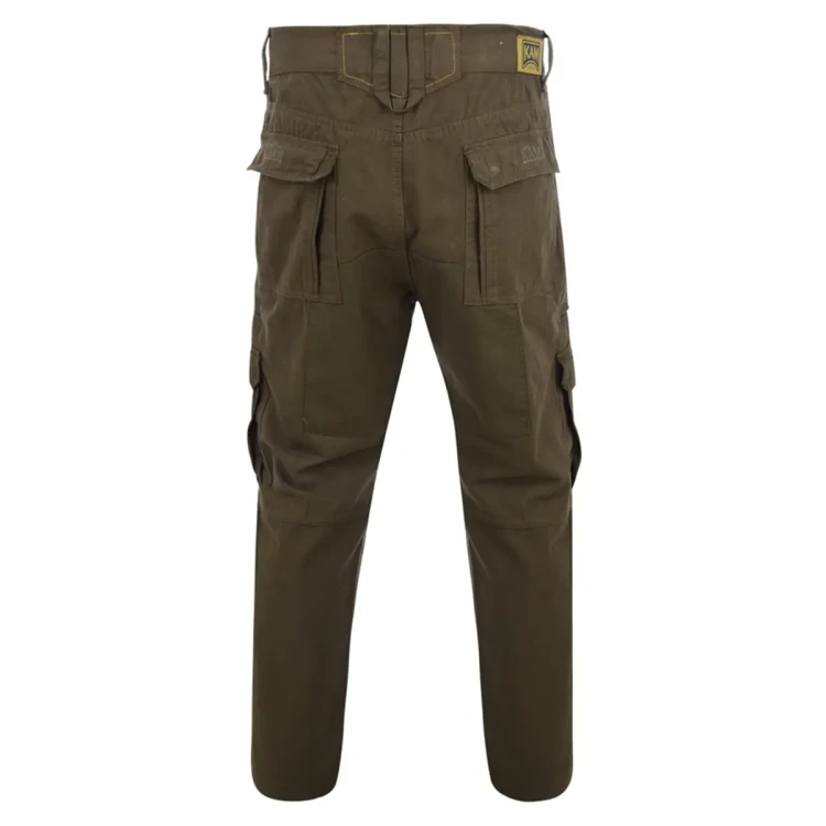 spodnie plus size z kieszeniami 5xl kam kbs118 khaki zielone