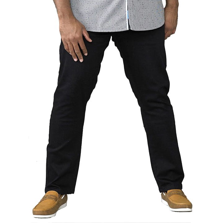duze meskie spodnie jeansowe claude duke d555 czarne