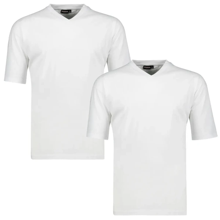 koszulka biala dwupak dla duzych mezczyzn 8xl
