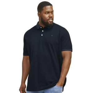 Pánské velké polo tričko s límečkem Jack & Jones 12143859 tmavě modrá