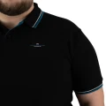 Meska cerna polo tricka ve velkych velikostech XXL