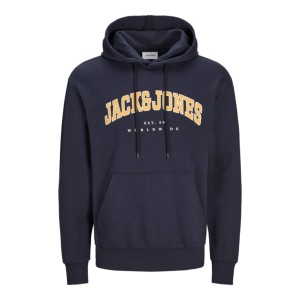 Velká pánská mikina s kapucí přes hlavu od značky Jack & Jones 12258867 tmavě modrá
