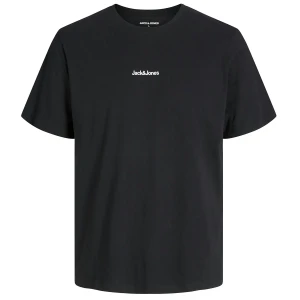 Velký pánský tričko s potiskem na zádech krátké rukávy Jack & Jones 12285533 černé