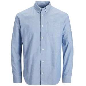 Velká pánská košile s dlouhým rukávem hladká Jack & Jones 12267979 světle modrá