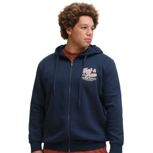 Velká pánská rozepínací mikina s kapucí Jack & Jones 12279804 tmavě modrá