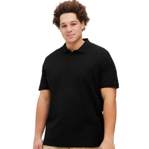 Velké pánské tričko s límečkem Jack & Jones 12274980 černé
