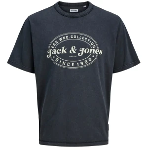 Velké pánské tričko s potiskem s krátkým rukávem Jack & Jones 12284627 černé