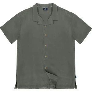 Velká pánská košile s krátkým rukávem Double GS-5069 khaki