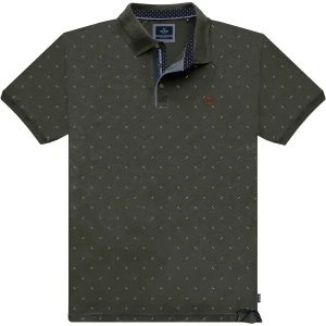 Velká pánská polokošile s jemným vzorem Double Urban Outfitters PS-3044 khaki