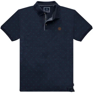 Velká pánská polokošile s jemným vzorem Double Urban Outfitters PS-3044 tmavě modré