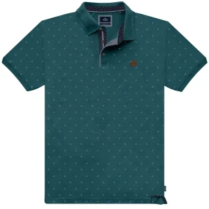 Velká pánská polokošile s jemným vzorem Double Urban Outfitters PS-3044 mořská