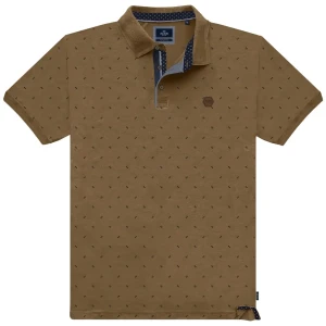 Velká pánská polokošile s jemným vzorem Double Urban Outfitters PS-3044 světle hnědá
