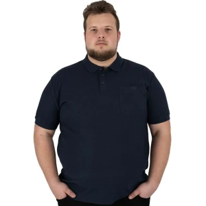Velká pánská polo trička hladká Double PS-3031  tmavě modrá