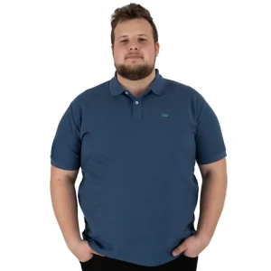 Velká pánská polokošile bez vzoru Double PS-3032 modrá