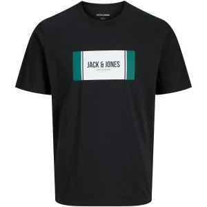 Velké pánské tričko s potiskem krátký rukáv Jack & Jones 12285530  černá