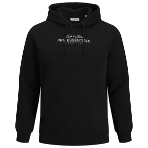 Velká pánská mikina přes hlavu s kapucí s nápisem Jack & Jones 12288172 černá