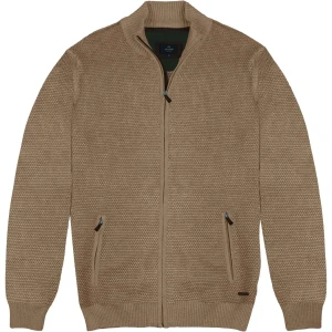 Velký pánský propínací svetr se stojáčkem Double Urban Outfitters KNIT-8024 béžový