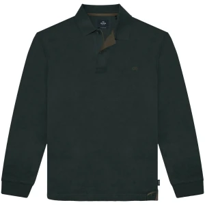 Velká pánská polokošile s dlouhým rukávem Double Urban Outfitters PS-3057 tmavě zelená