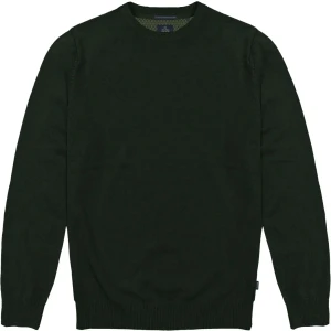 Velký pánský hladký svetr přes hlavu Double Urban Outfitters KNIT-8019 tmavě zelený
