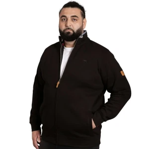 Velká pánská mikina na stojáčku na zip Duke D555 Johnson 1 černá 