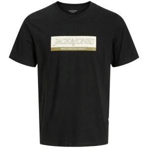 Velké pánské tričko s potiskem Jack & Jones 12289128 černé
