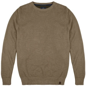 Velký pánský svetr hladký přes hlavu Double Urban Outfitters Knit-8025 béžový