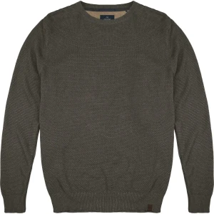 Velký pánský svetr hladký přes hlavu Double Urban Outfitters Knit-8025 khaki