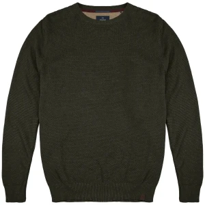 Velký pánský svetr hladký přes hlavu Double Urban Outfitters Knit-8025 tmavě zelený