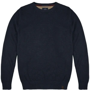 Velký pánský svetr hladký přes hlavu Double Urban Outfitters Knit-8025 tmavě modrý