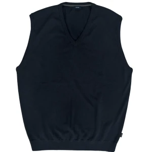 Velká pánská vesta bez rukávů do véčka Double Urban Outfitters KNIT-8022 tmavě modrá