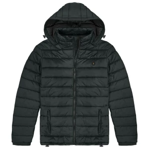Velká pánská prošívaná bunda s kapucí Double Urban Outfitters MJK-2000 tmavě zelená