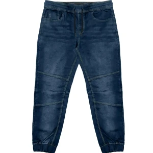 Velké pánské džíny joggery se stahovacími lemy Double Urban Outfitters FP-4076 modré