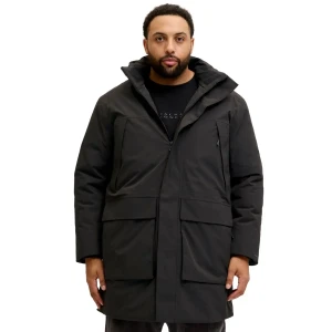Velká pánská bunda s kapucí parka Jack & Jones 12284372 černá