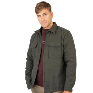 Velká pánská košilová bunda s dlouhým rukávem Double Urban Outfitters GS-5124 khaki 
