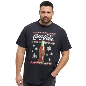 Velké pánské vánoční tričko s potiskem Coca-Cola North Latitude 53356-0099 černé