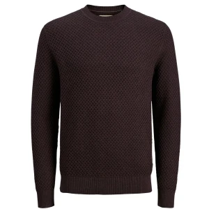 Velký pánský vaflový svetr přes hlavu Jack & Jones 12287850 tmavě fialový