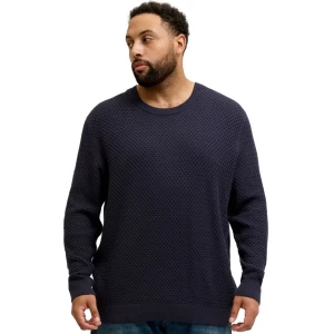 Velký pánský vaflový svetr přes hlavu Jack & Jones 12287850 tmavě modrý