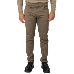 Velké pánské chinos kalhoty s rovnou nohavicí Double Urban Outfitters FP-4082 hnědé