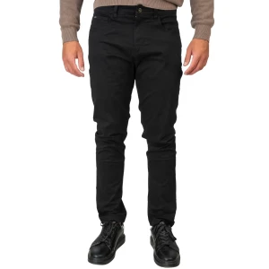 Velké pánské chinos kalhoty s rovnou nohavicí Double Urban Outfitters FP-4082 černé