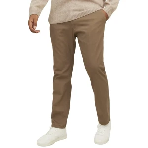Velké pánské chinos kalhoty Jack & Jones 12243603 světle hnědé