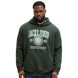 Pánská velká mikina přes hlavu Jack & Jones 12279622 zelená