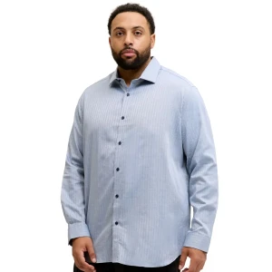 Velká pánská pruhovaná košile s dlouhým rukávem Jack & Jones 12292159 blankytná